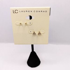 LC Lauren Conrad Gold Stud Earrings